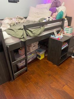 Twin Loft Bed, Kids Bed, 4 Piece Bed Set