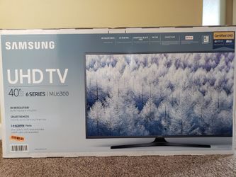 New SAMSUNG 40" Class 4K (2160P) Ultra HD Smart LED TV (UN40MU6300)