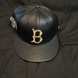 Vintage Leather Brooklyn Dodgers Fitted 