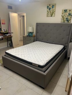 Queen Bed Frame  With Matress