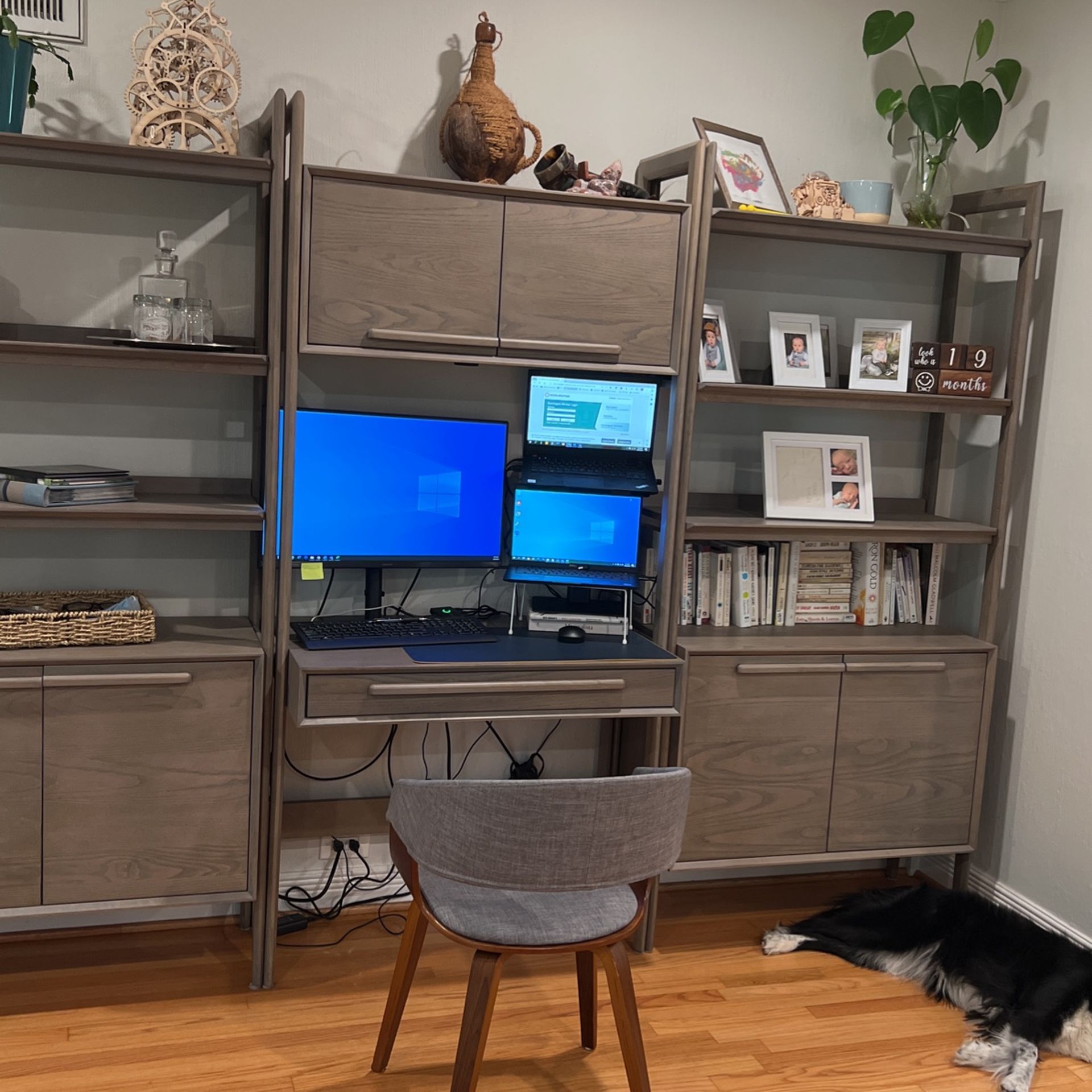 Crate and Barrel Tate Desk And Bookshelves