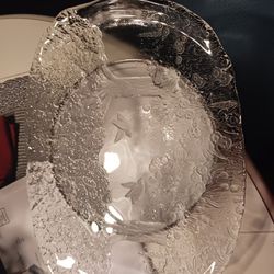 Got 3 Gorgeous Crystal Glass Serve Platters 8 Each Firm