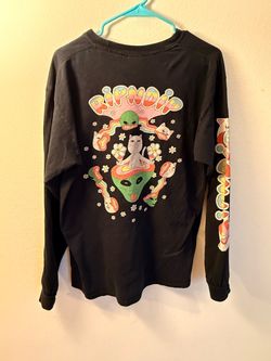 RIPNDIP Black Long Sleeve Graphic Shirt Aliens Large Long Sleeve