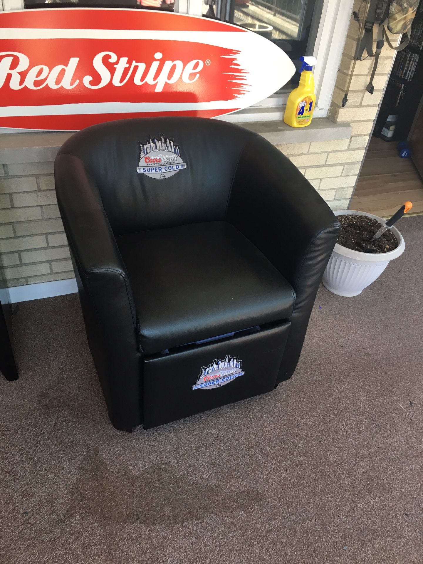 Coors light chair with pullout cooler