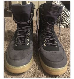 Size 13 Men ~ Nike SF Air Force 1 Special Field Black/Thunder BV0130-001 Winter Boots