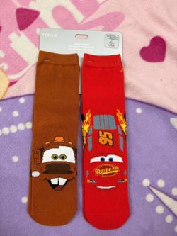Cars Mater and lightning McQueen sock youth 1-4