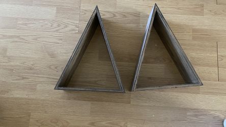 Hand Crafted Floating Triangle Shelves