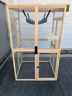 Coziwow Catio Wooden Outdoor Cat Playpen, Wood