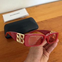 Balenciaga Red Gold Glasses Brand New 