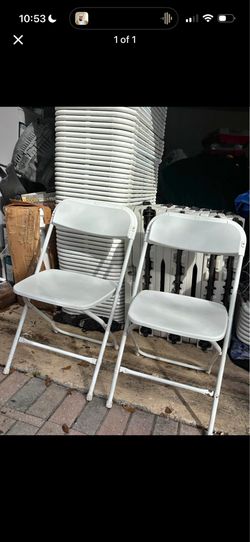 White folding chairs s,a,l,e