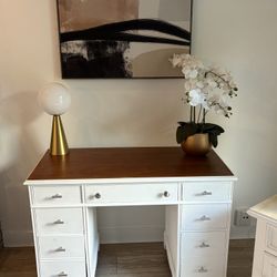 Shabby Chic Vanity Or Desk With Chair