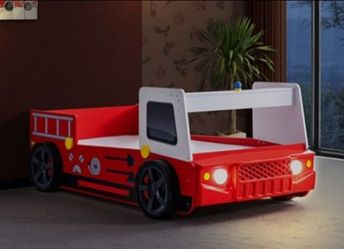 Brand New Red Fire Truck Design Twin Bed Frame