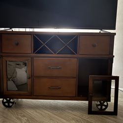 Wooden TV Stand/Wine Rack/Display Dresser  - MUST GO