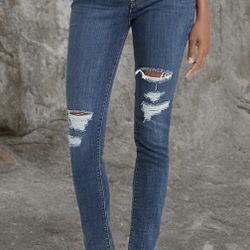 WOMENS LEVIS 721 HIGH RISE SHAPING JEANS SZ 26