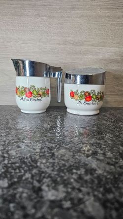Vintage Gemco Creamer and Sugar Bowl Set – Spice O'Life Corning Ware Pattern