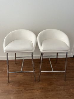 Monarch Specialties Set of 2 Bar Stools – Off White