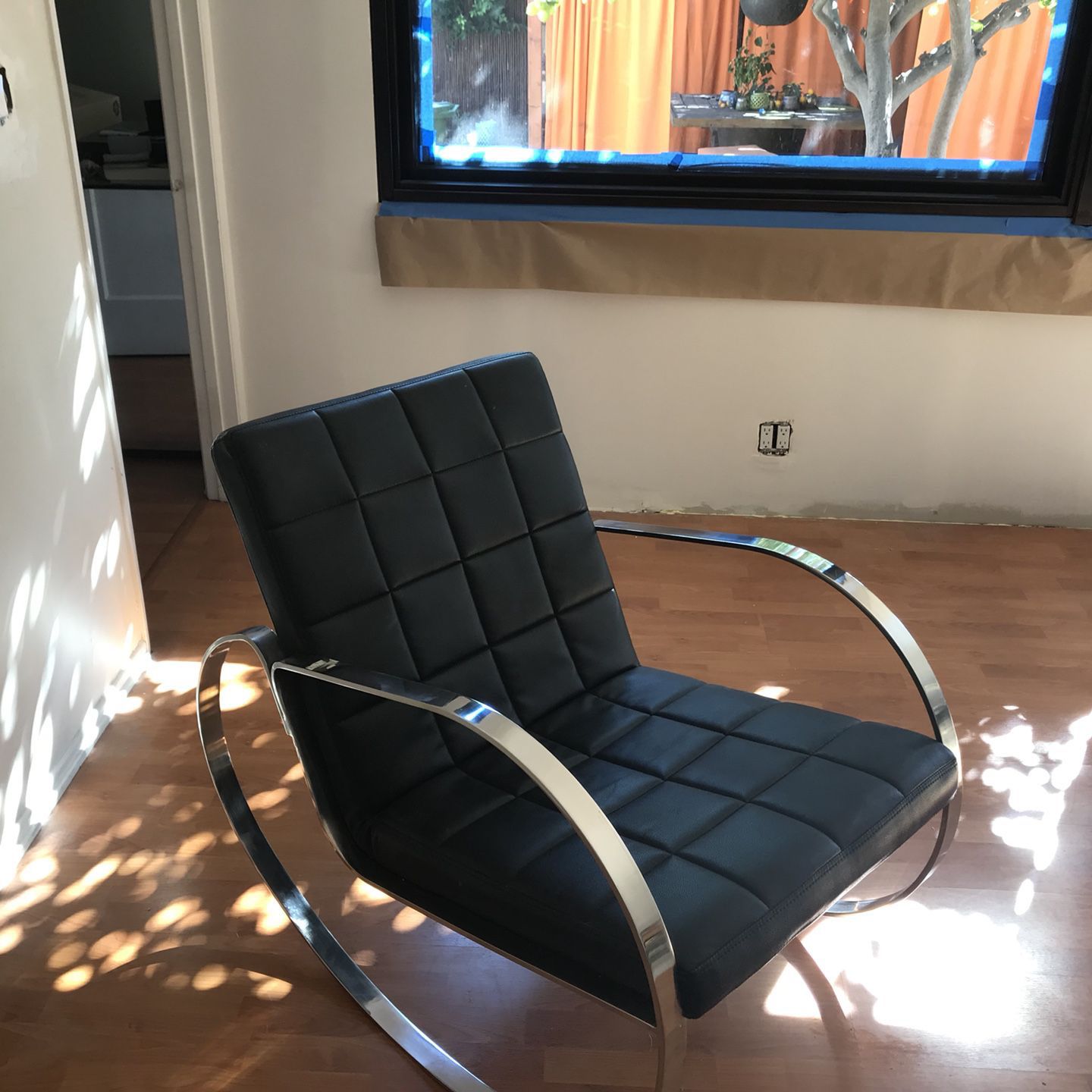 Modern Leather Rocking Chair