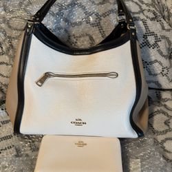 🖤🤍 Coach Colorblock Hobo + Ivory Wall