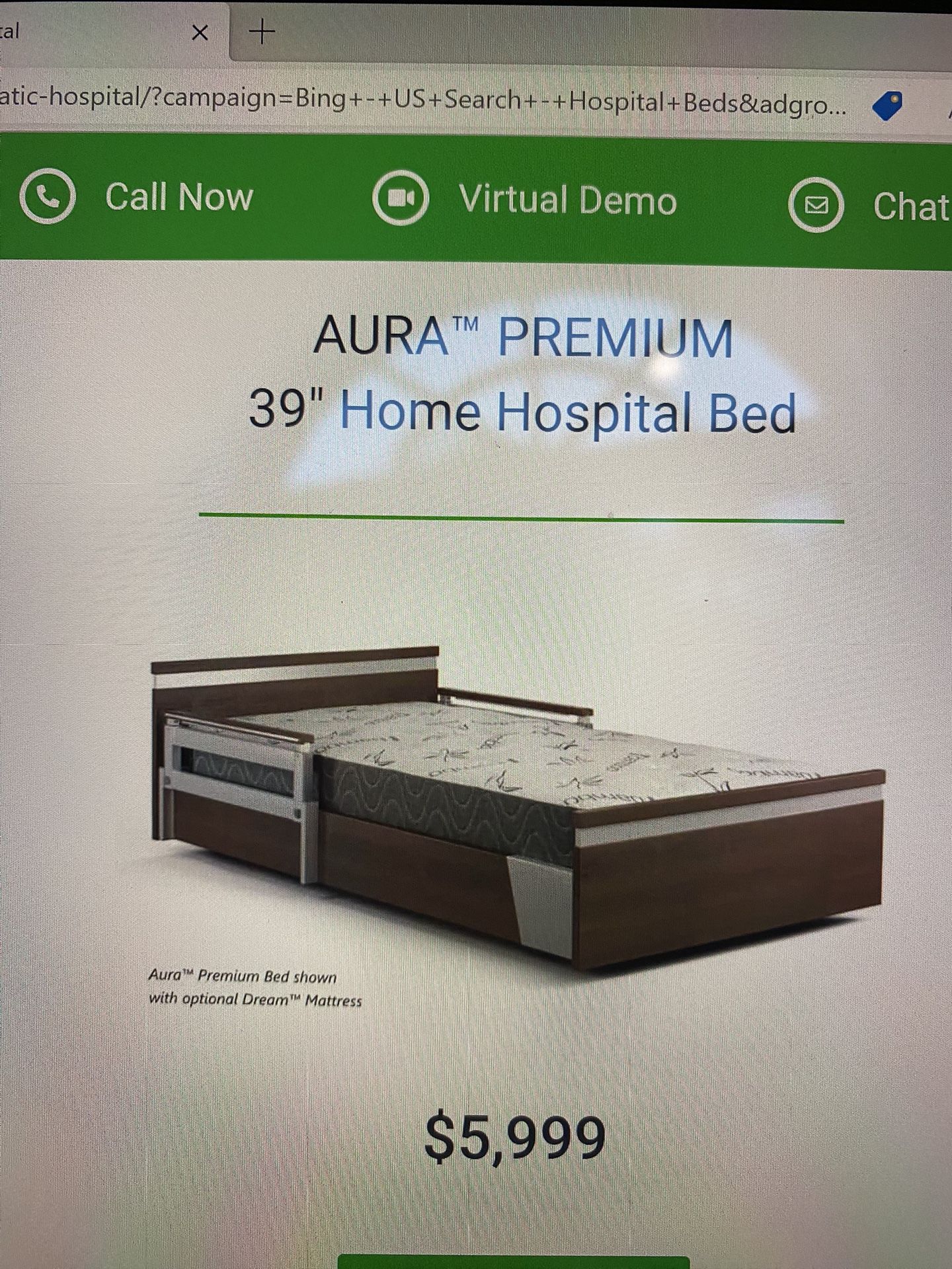 Sondercare Hospital Bed - Only Used 4 Months