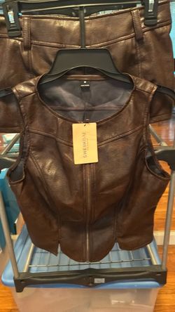 Pleather Short Set