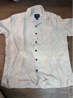 Men’s Caribbean Joe 100% silk button up shirt in size M #caribbean #silk