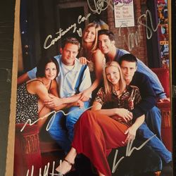 Friends Cast Signed 8x10 Photo Authentic Original Autograph All 6 Cast Members