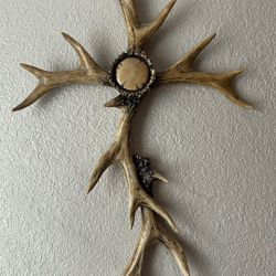 26” X18”  Decorative Antler Cross