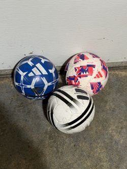 Adidas Soccer Training Balls - Lot Of 3 Used Soccer Balls (All Size 4)