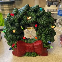 Antique Ceramic Christmas Wreath With Lights $25 Each Wreath