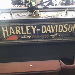 Harley Davidson Pooltable Lamp Vintage