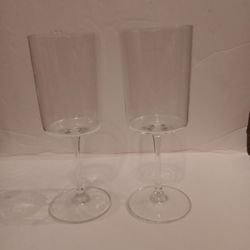 Two Crystal Wine Glasses