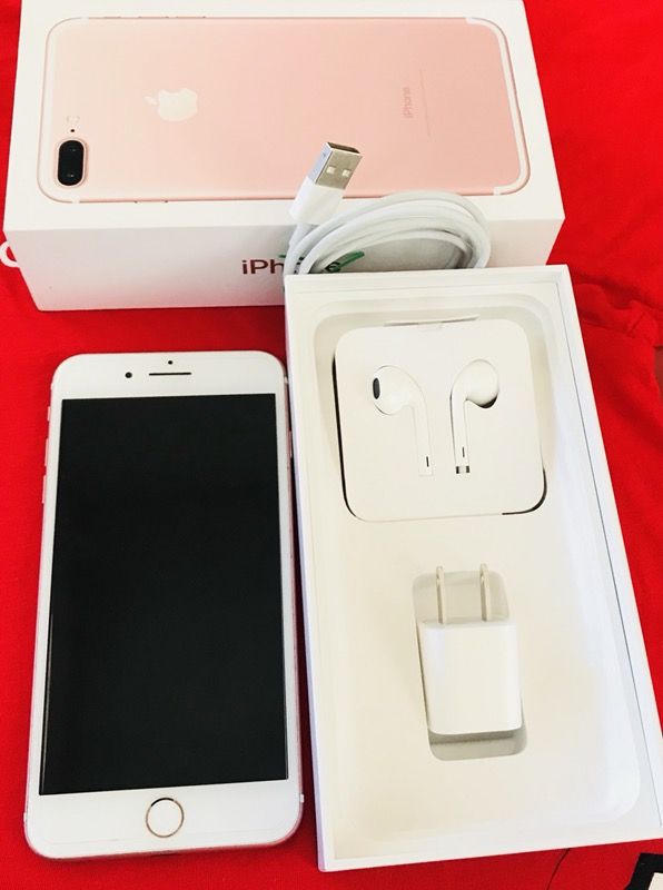 Apple AT&T IPhone 7 Plus 128GB Rose Gold MN562LL/A BUNDLE