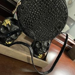 Small Leather  Black Bag 