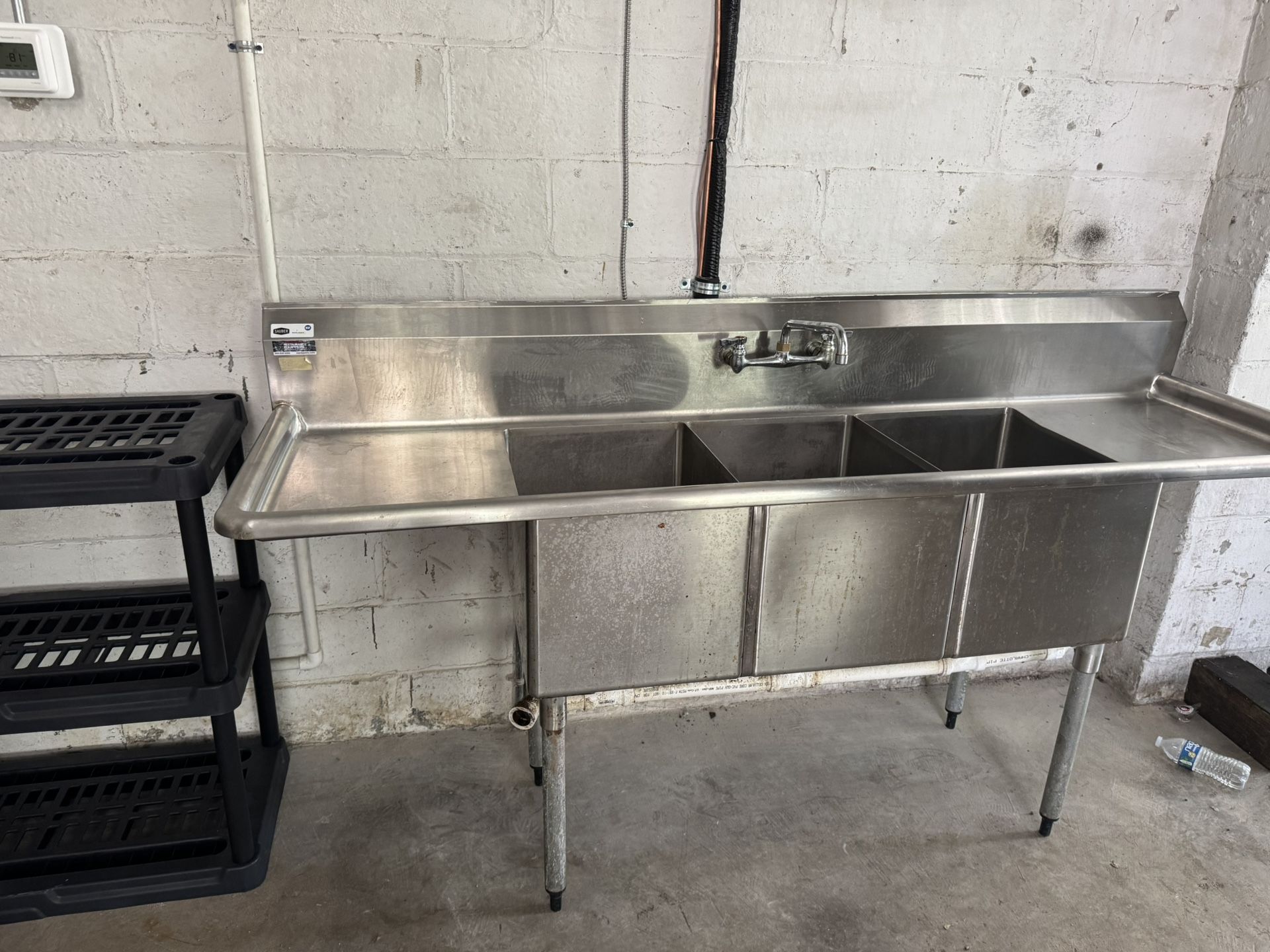 NSF 7’ 3 Compartment Sink