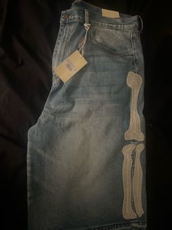 MNML Bone denim shorts