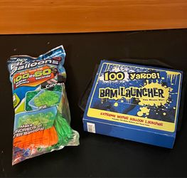 New balloon launcher and water balloons