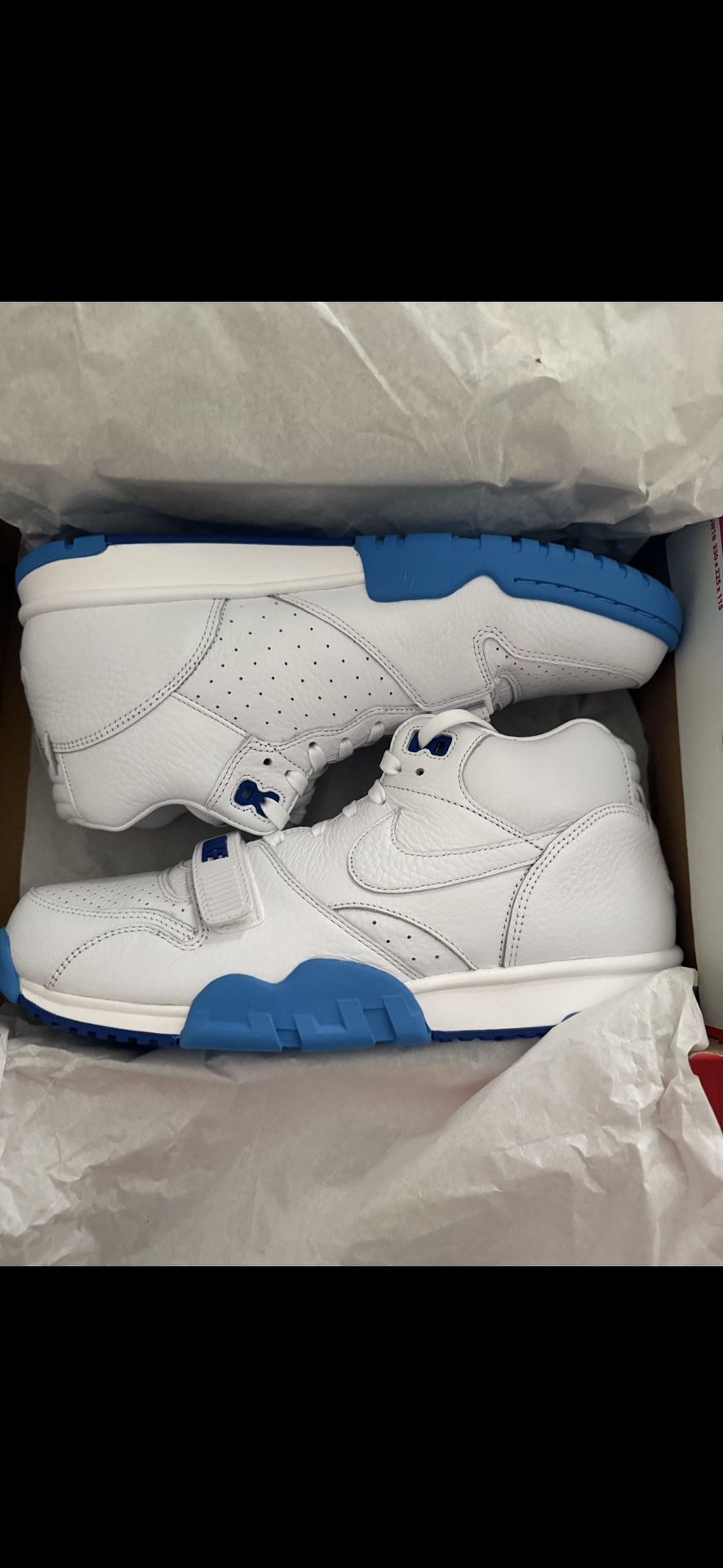 Size 10.5 NEW Nike Air Trainer 1 - Men's Sneakers Basketball Shoes Leather White DR9997...