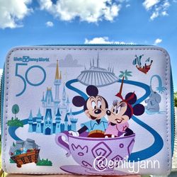 Mickey and Minnie Mouse Mad Tea Party Wallet