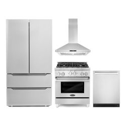 LUXURY KITCHEN APPLIANCES - New Open Box RANGE OVEN COOKTOP HOOD 