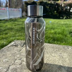 🖤⚪️ Starbucks marble glass bottle⚪️🖤