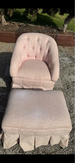 Vintage chair and ottoman