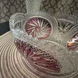 Vintage Lead Crystal Anna Hautte Bowl