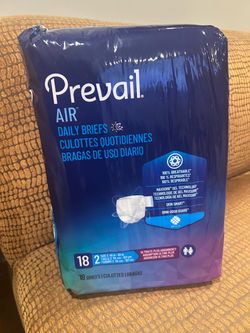 12 packs of 18 count Prevail Air adult daily Briefs