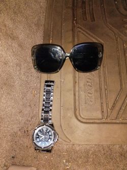 Glasses and watch.