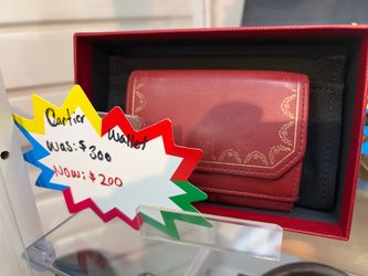 Cartier Red Leather Compact Wallet