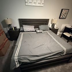 Ashley’s Furniture King Bed Suit With Box Spring And Mattress