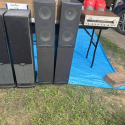 2 Sets Of Speaks With Stereo Receiver 
