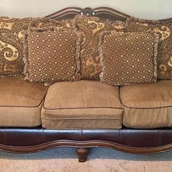 Sofa .love Seat .Coffee Table And 2 End Table  ..Good Condition And Clean 