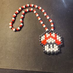 Super Mushroom Kandi Necklace 