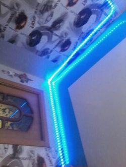 16.4 feet RGB LED Strip Light 5050 SMD Diode RGB Tape Waterproof Flexible LED Ribbon 30D/M With Remote Controller + DC12V Power Adapter